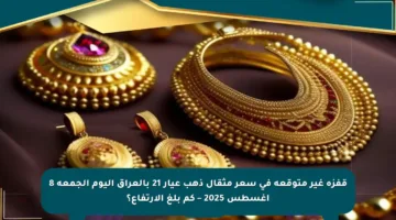 قفزة غير متوقعة في سعر مثقال ذهب عيار 21 بالعراق اليوم الجمعة 8 أغسطس 2025 – كم بلغ الارتفاع؟